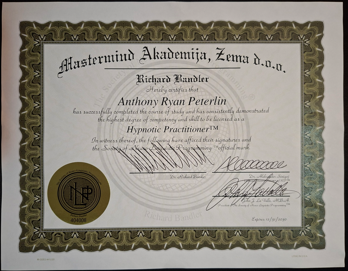 Hypnotic Practitioner NLP